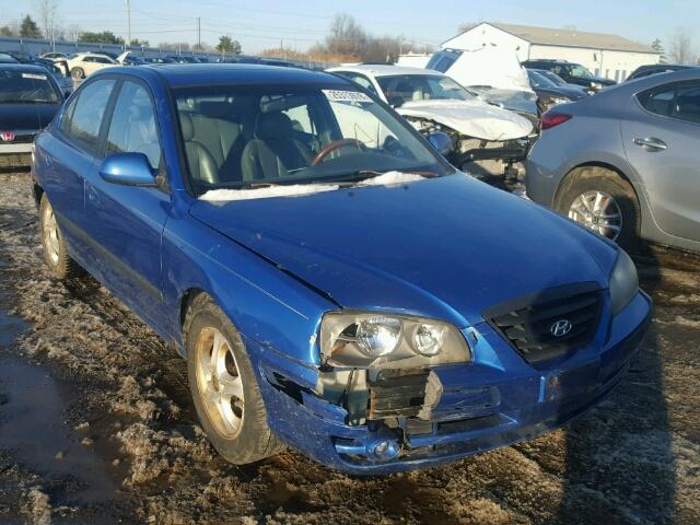 KMHDN46D74U778780 - 2004 HYUNDAI ELANTRA GL BLUE photo 1