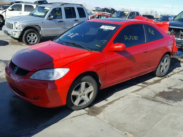 1HGEM22994L038916 - 2004 HONDA CIVIC EX RED photo 2