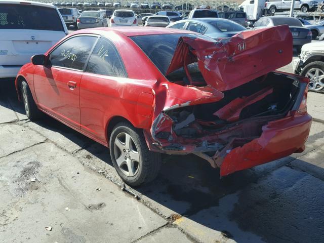 1HGEM22994L038916 - 2004 HONDA CIVIC EX RED photo 3