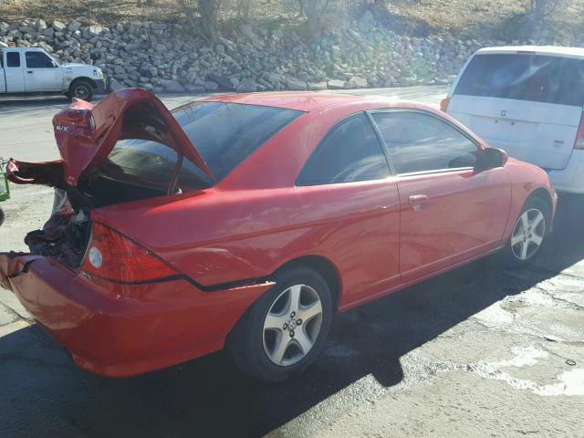 1HGEM22994L038916 - 2004 HONDA CIVIC EX RED photo 4