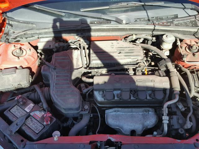 1HGEM22994L038916 - 2004 HONDA CIVIC EX RED photo 7