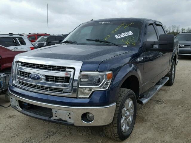 1FTFW1CF2EKF90454 - 2014 FORD F150 SUPER BLUE photo 2