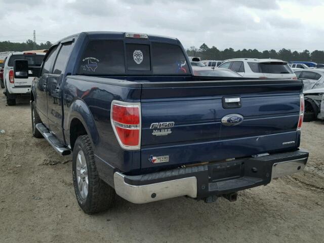 1FTFW1CF2EKF90454 - 2014 FORD F150 SUPER BLUE photo 3