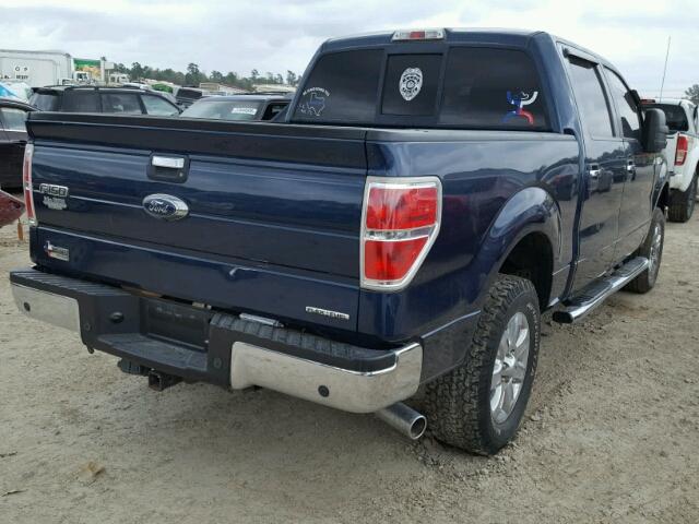 1FTFW1CF2EKF90454 - 2014 FORD F150 SUPER BLUE photo 4