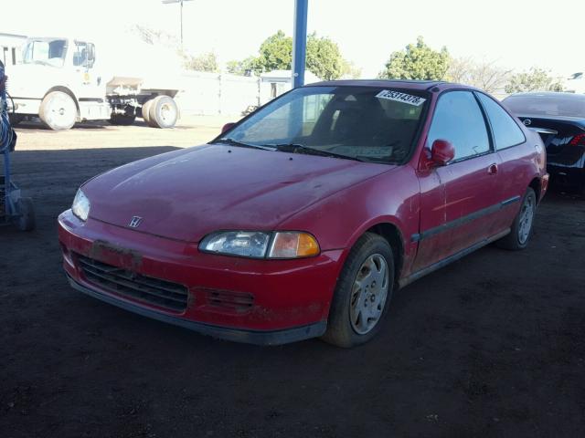 1HGEJ1225RL000323 - 1994 HONDA CIVIC EX RED photo 2