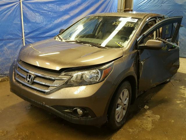 2HKRM4H50EH692242 - 2014 HONDA CR-V EX BROWN photo 2