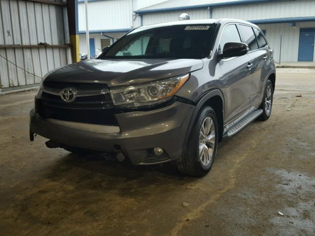 5TDZKRFH9GS169394 - 2016 TOYOTA HIGHLANDER GRAY photo 2