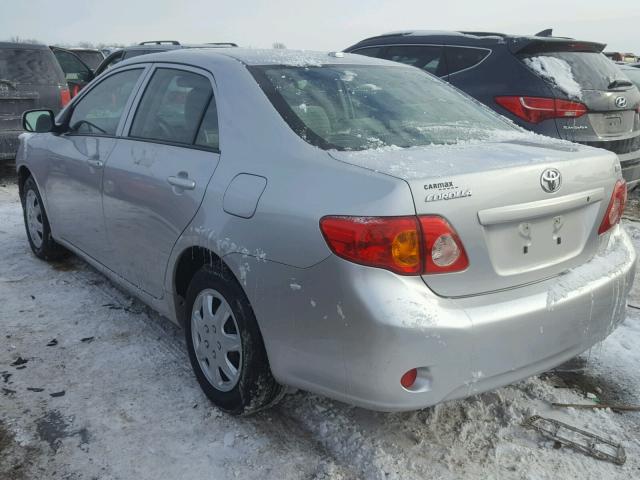 JTDBL40E09J015186 - 2009 TOYOTA COROLLA LE SILVER photo 3