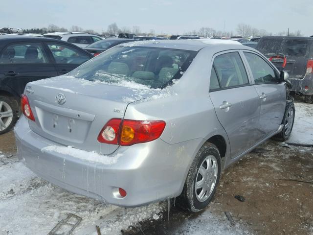 JTDBL40E09J015186 - 2009 TOYOTA COROLLA LE SILVER photo 4