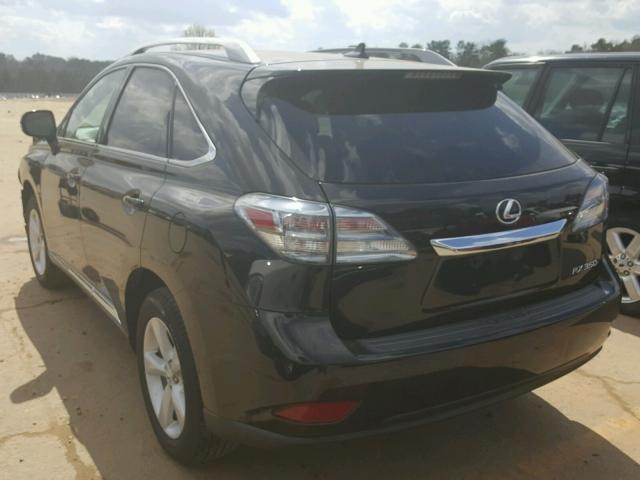 2T2ZK1BA7CC086703 - 2012 LEXUS RX 350 BLACK photo 3