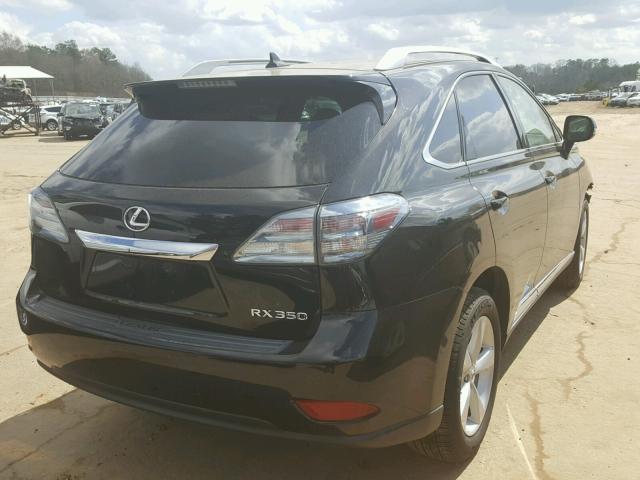 2T2ZK1BA7CC086703 - 2012 LEXUS RX 350 BLACK photo 4