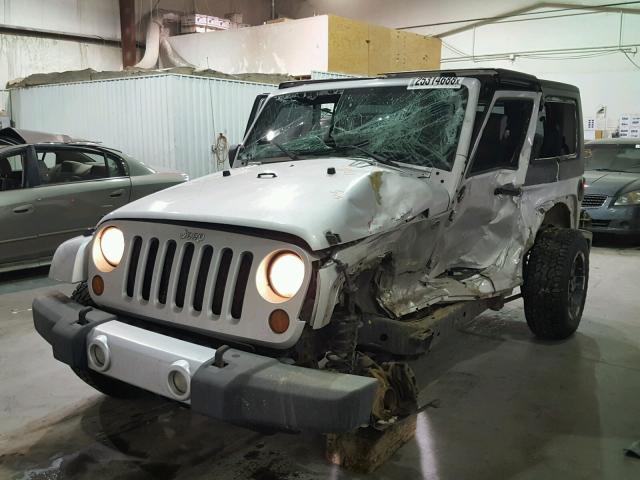 1J4FA54158L606437 - 2008 JEEP WRANGLER S SILVER photo 2