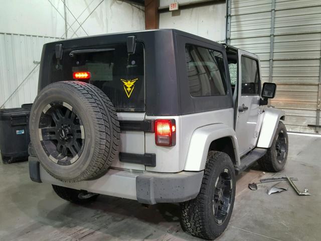 1J4FA54158L606437 - 2008 JEEP WRANGLER S SILVER photo 4