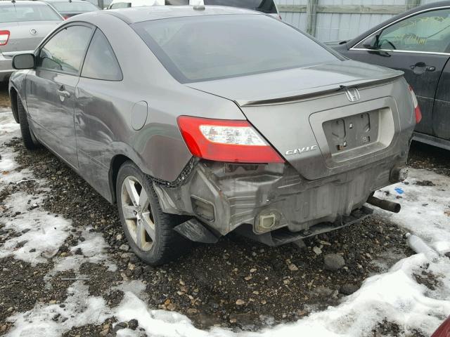 2HGFG12867H551068 - 2007 HONDA CIVIC EX ნაცრისფერი ფოტო 3
