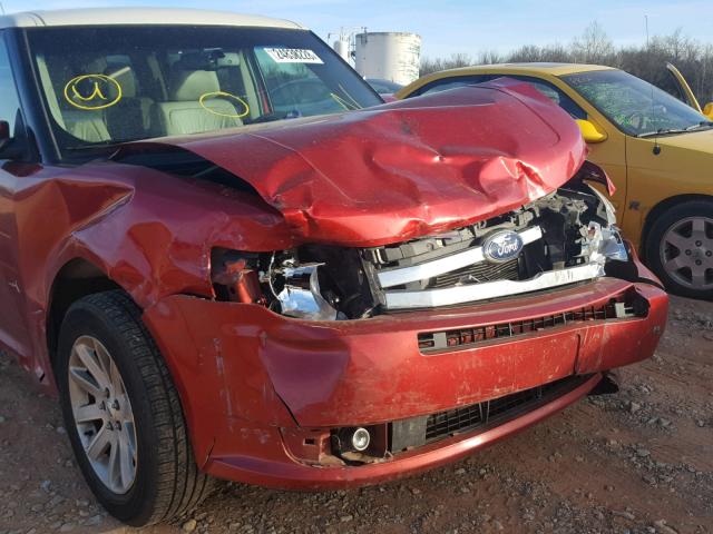 2FMGK5CC3CBD18608 - 2012 FORD FLEX SEL წითელი ფოტო 9