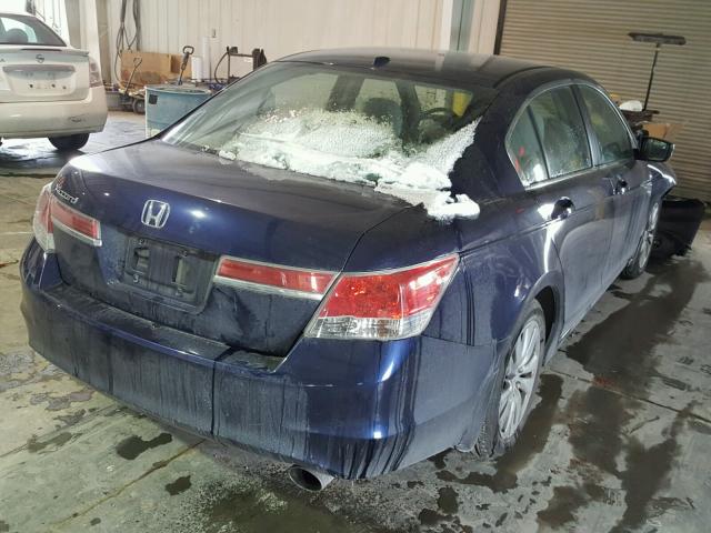 1HGCP2F88BA127756 - 2011 HONDA ACCORD EXL BLUE photo 4