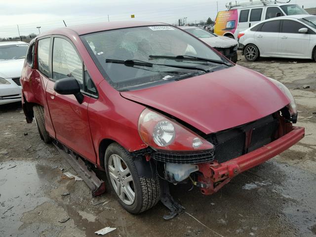 JHMGD37677S052656 - 2007 HONDA FIT S RED photo 1