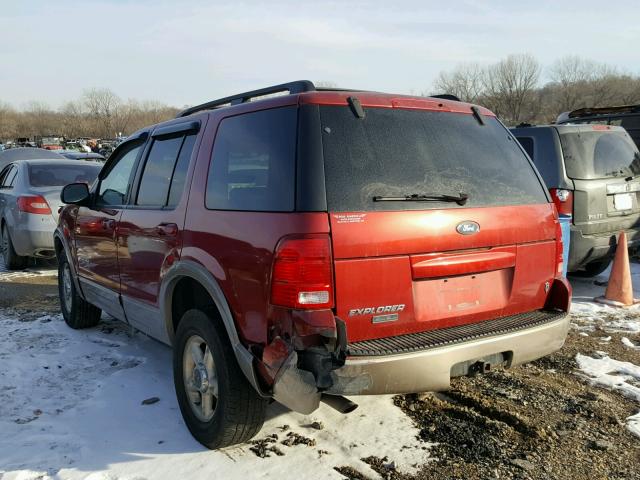 1FMZU74W32ZB57129 - 2002 FORD EXPLORER E MAROON photo 3