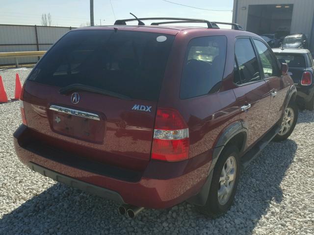 2HNYD18652H528938 - 2002 ACURA MDX TOURIN RED photo 4