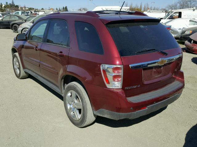 2CNDL33F486006618 - 2008 CHEVROLET EQUINOX LT MAROON photo 3