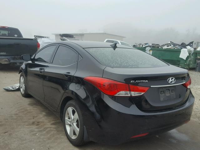 KMHDH4AE3DU794157 - 2013 HYUNDAI ELANTRA GL BLACK photo 3