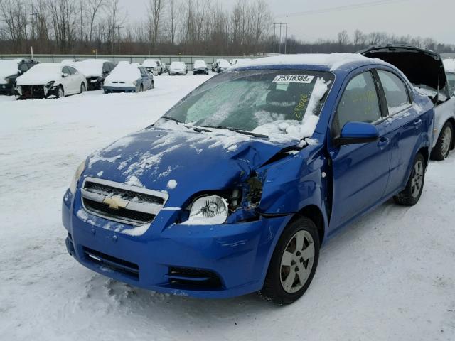 KL1TD56607B183626 - 2007 CHEVROLET AVEO BASE BLUE photo 2