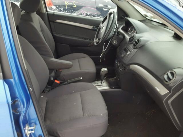 KL1TD56607B183626 - 2007 CHEVROLET AVEO BASE BLUE photo 5
