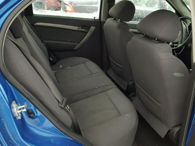 KL1TD56607B183626 - 2007 CHEVROLET AVEO BASE BLUE photo 6