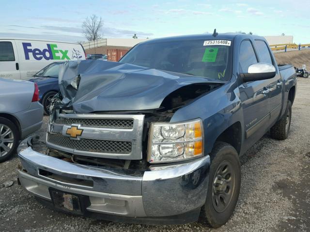 3GCPCREA7CG127680 - 2012 CHEVROLET SILVERADO BLUE photo 2