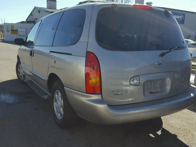 4N2XN11T7YD825923 - 2000 NISSAN QUEST SE GOLD photo 3