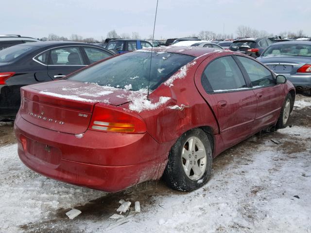 2B3HD46R84H594876 - 2004 DODGE INTREPID S RED photo 4