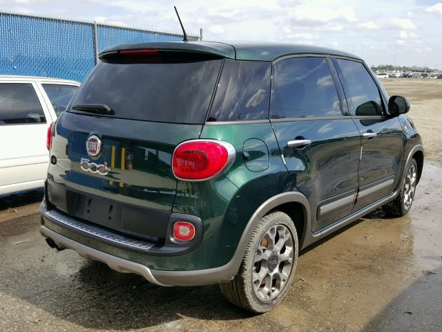 ZFBCFADH3EZ008584 - 2014 FIAT 500L TREKK GREEN photo 4