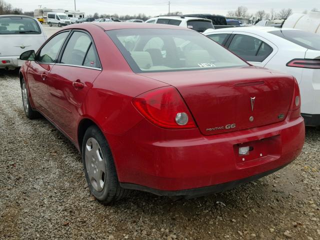 1G2ZF58B474129570 - 2007 PONTIAC G6 VALUE L RED photo 3