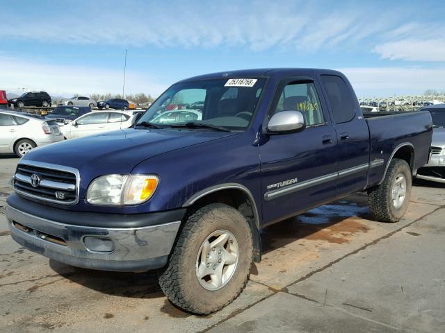 5TBBT44141S158276 - 2001 TOYOTA TUNDRA ACC BLUE photo 2