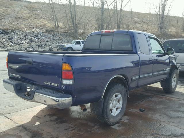 5TBBT44141S158276 - 2001 TOYOTA TUNDRA ACC BLUE photo 4