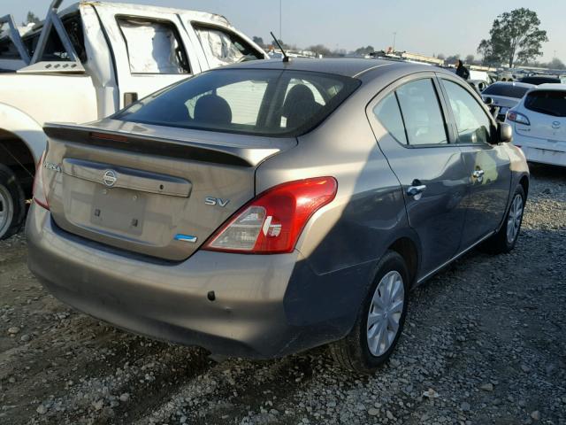 3N1CN7AP3DL891464 - 2013 NISSAN VERSA S GRAY photo 4