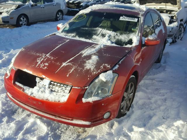 1N4BA41E04C879694 - 2004 NISSAN MAXIMA SE RED photo 2