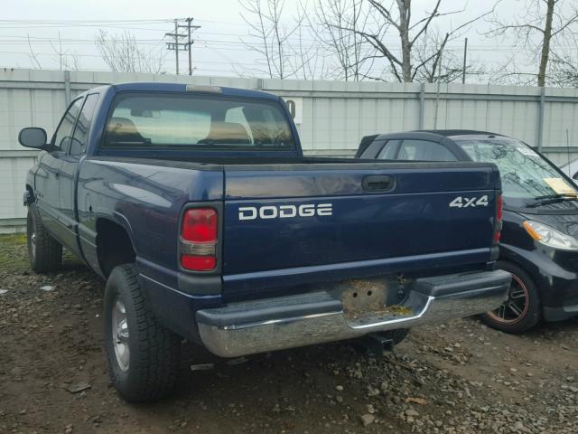 3B7HF13Y91G782434 - 2001 DODGE RAM 1500 BLUE photo 3