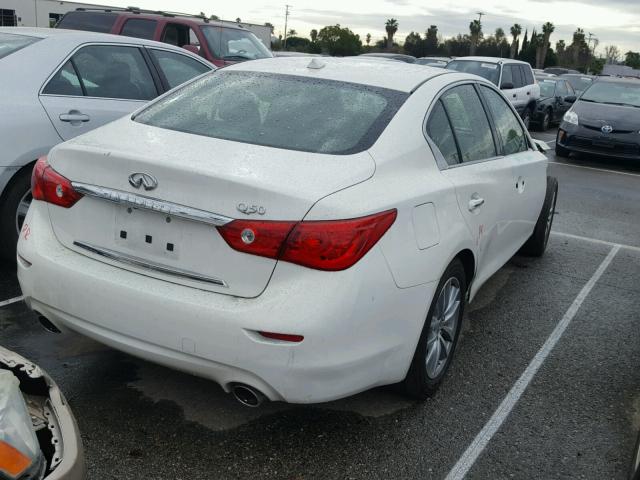 JN1BV7AP5FM339792 - 2015 INFINITI Q50 BASE WHITE photo 4