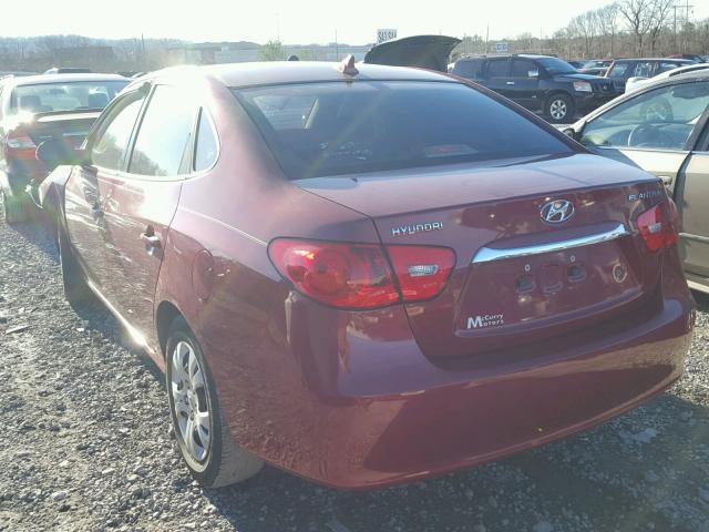 KMHDU4AD7AU141264 - 2010 HYUNDAI ELANTRA BL RED photo 3