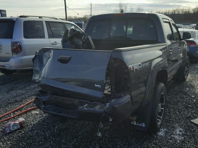 5TFLU4EN8EX107468 - 2014 TOYOTA TACOMA DOU GRAY photo 4