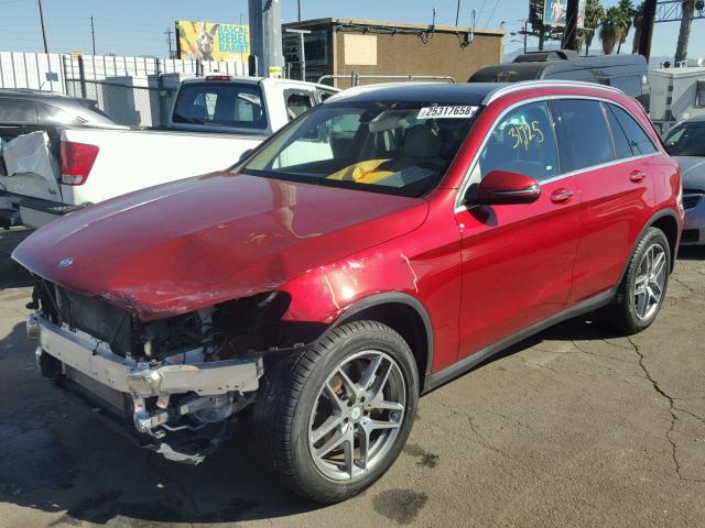 WDC0G4JB7GF089263 - 2016 MERCEDES-BENZ GLC 300 RED photo 2