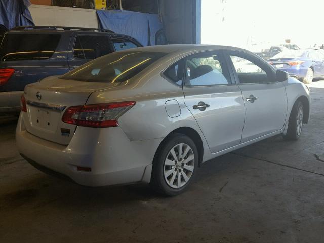 3N1AB7AP7DL773045 - 2013 NISSAN SENTRA S SILVER photo 4