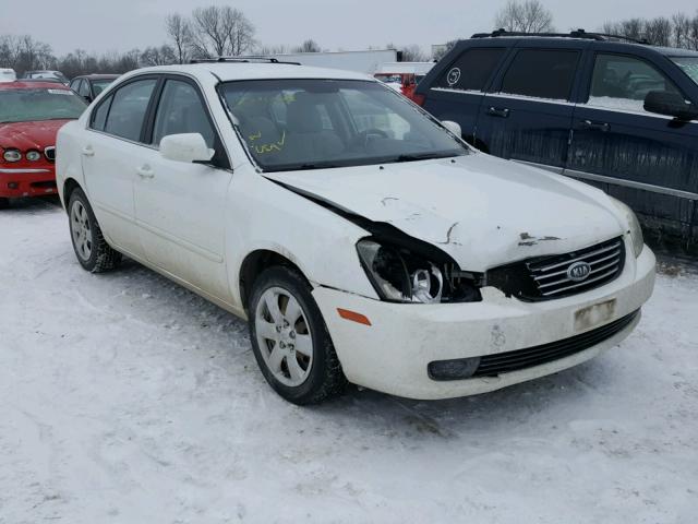 KNAGE123085257040 - 2008 KIA OPTIMA LX WHITE photo 1