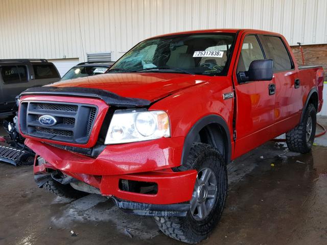 1FTPW14514FA17658 - 2004 FORD F150 SUPER RED photo 2