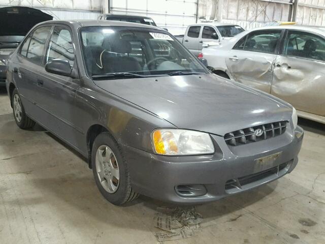 KMHCG45C01U174322 - 2001 HYUNDAI ACCENT GL GRAY photo 1