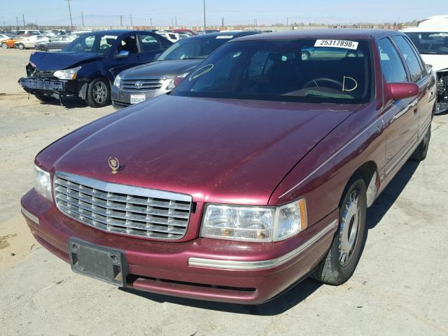 1G6KD54Y9WU771748 - 1998 CADILLAC DEVILLE BURGUNDY photo 2