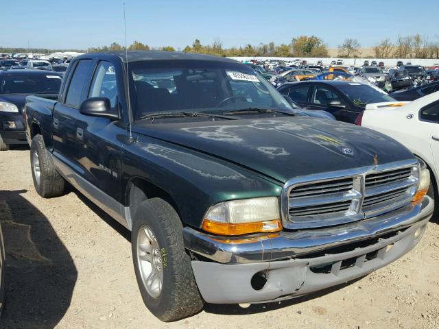 1B7HL2AXX1S284227 - 2001 DODGE DAKOTA QUA GREEN photo 1