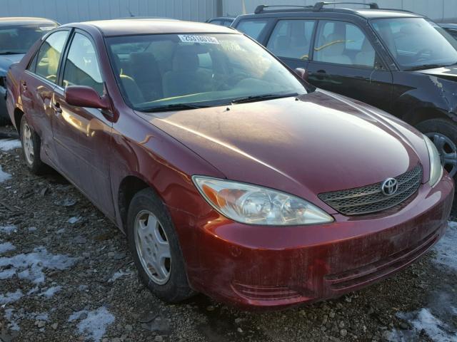 4T1BF30K12U017083 - 2002 TOYOTA CAMRY LE RED photo 1