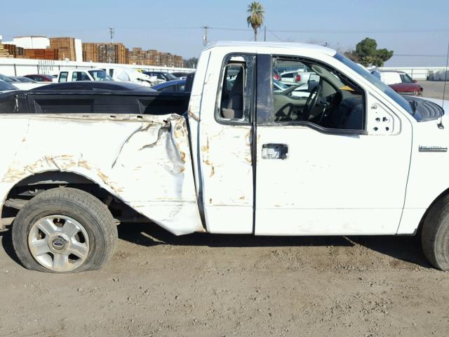 1FTRF12296KB30737 - 2006 FORD F150 WHITE photo 9